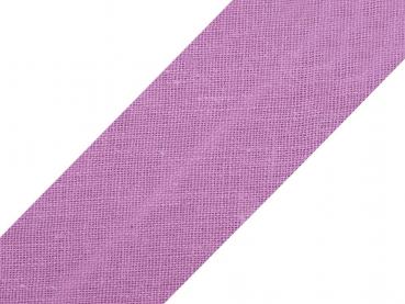 Schrägband Baumwolle Breite 20 mm gefalzt -  Hellviolett